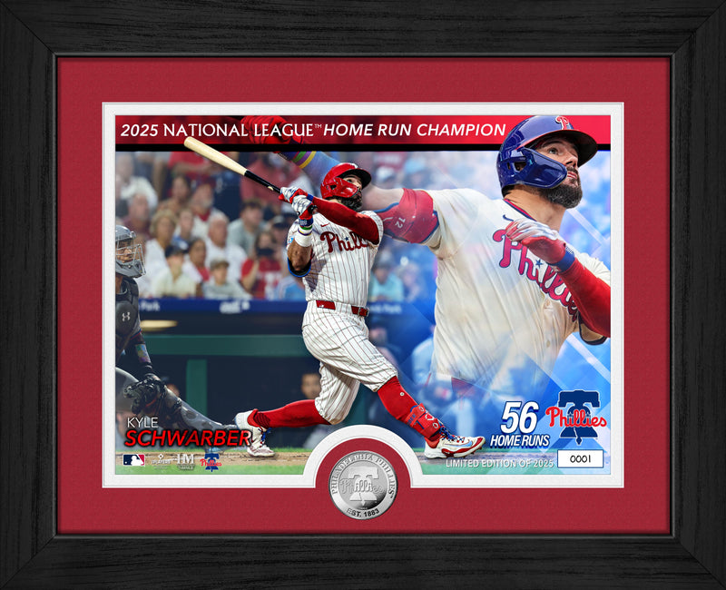 Highland Mint Kyle Schwarber 2025 N.L. Home Run Champion Silver Coin Photo Mint - Limited Edition /2,025