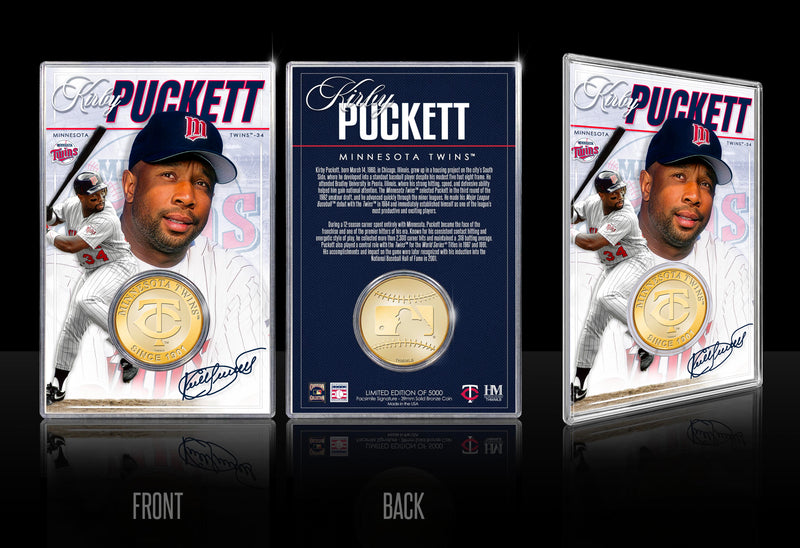 Highland Mint Kirby Puckett Minnesota Twins Bronze Coin Acrylic Holder - Limited Edition /5,000