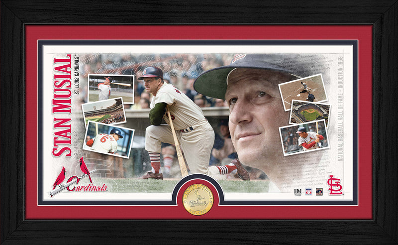 Highland Mint Stan Musial Cardinal Legend Bronze Coin Pano Photo Mint