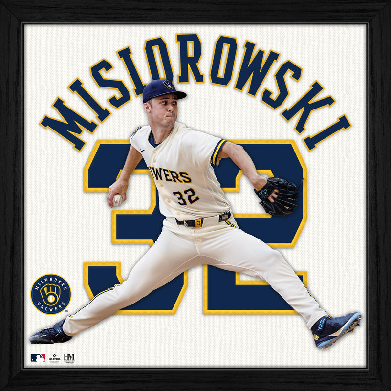 Highland Mint Milwaukee Brewers Jacob Misiorowski Impact Jersey Frame