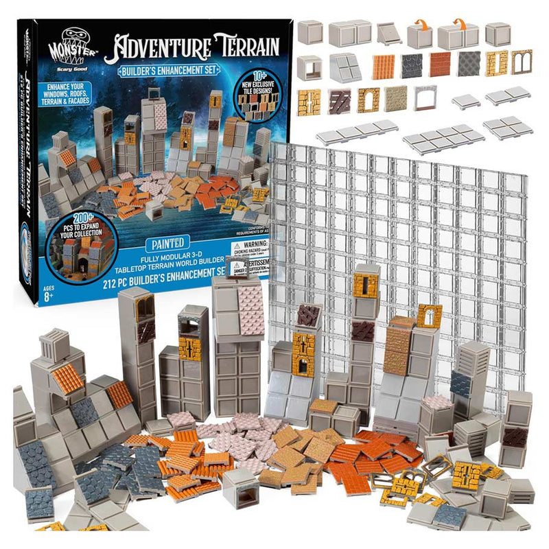 Monster Adventure Terrain Builder Enhancement Set (212 Pieces) - Painted