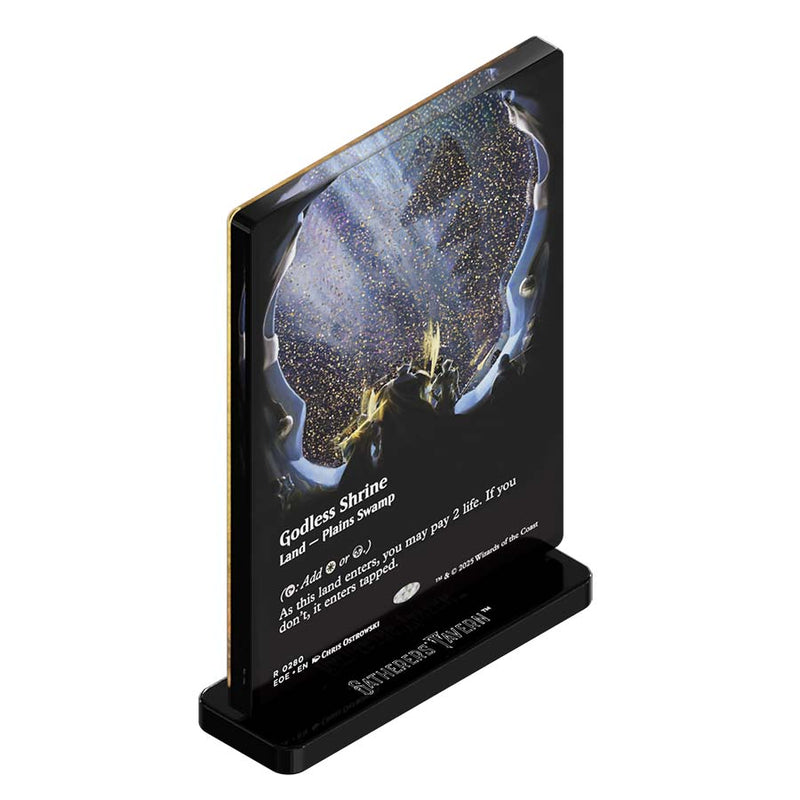 Gatherers' Tavern Magic: The Gathering Edge of Eternities Godless Shrine Slab Standee
