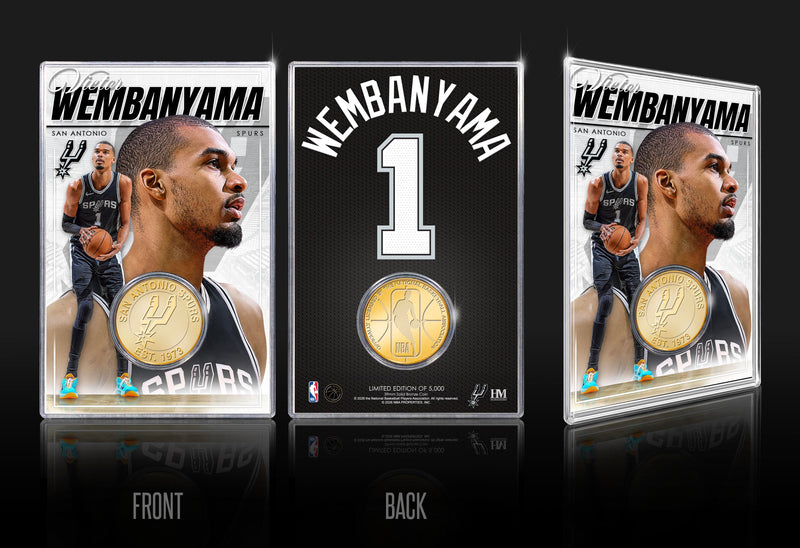 Highland Mint Victor Wembanyama San Antonio Spurs Bronze Coin Card - Limited Edition /5,000