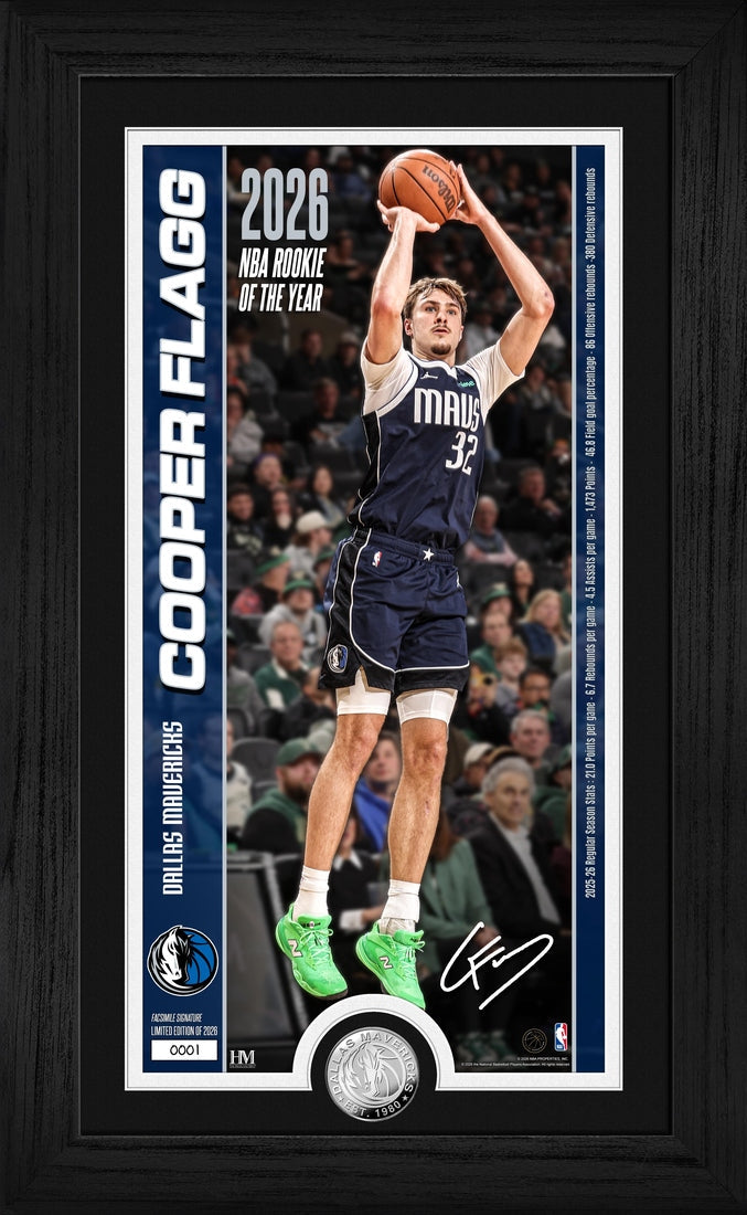 Highland Mint Cooper Flagg 2026 NBA Rookie of the Year Silver Coin Pano Photo Mint - Limited Edition /2,026