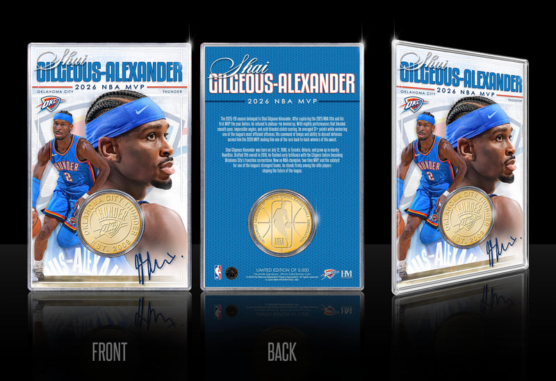 Highland Mint Shai Gilgeous-Alexander 2026 NBA MVP Bronze Coin Card - Limited Edition /5000