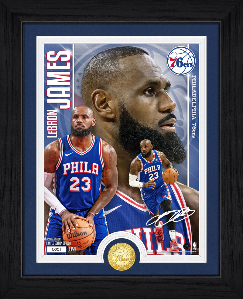 Highland Mint LeBron James Philadelphia 76ers Bronze Coin Photo Mint - Limited Edition /1,000