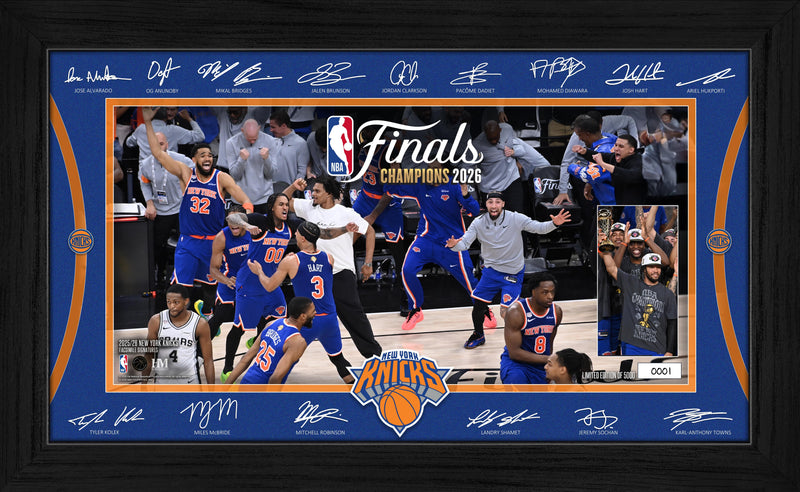 Highland Mint New York Knicks 2026 NBA Finals Championship Signature Frame - Limited Edition /5,000