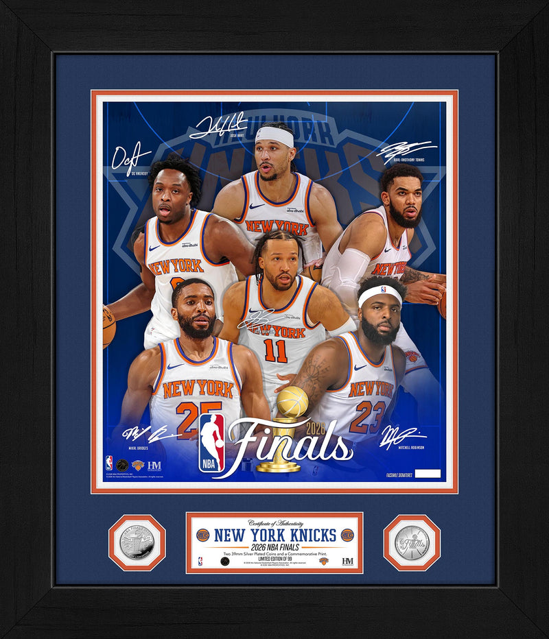 Highland Mint New York Knicks 2026 NBA Finals Champions Silver Coin Photo Mint