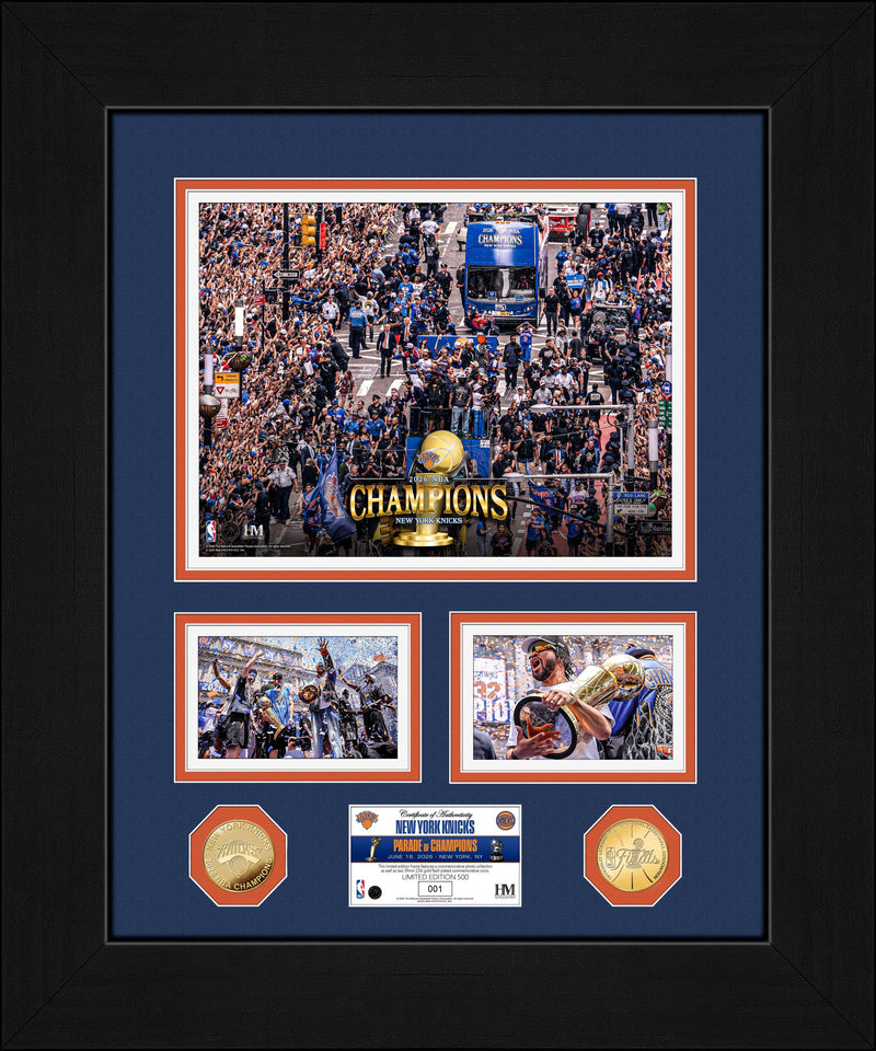 Highland Mint New York Knicks 2026 NBA Finals Champions Parade Gold Coin Photo Mint