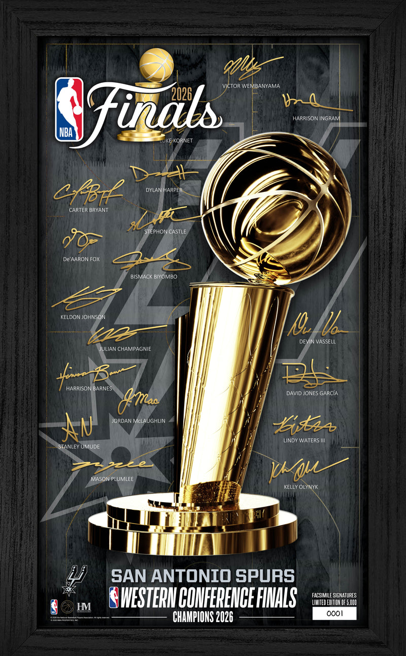 Highland Mint San Antonio Spurs 2026 Western Conference Champions Signature Frame - Limited Edition /2,026