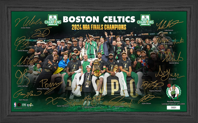 Highland Mint Boston Celtics 2024 NBA Champions Celebration Signature Court Frame - Limited Edition /5,000
