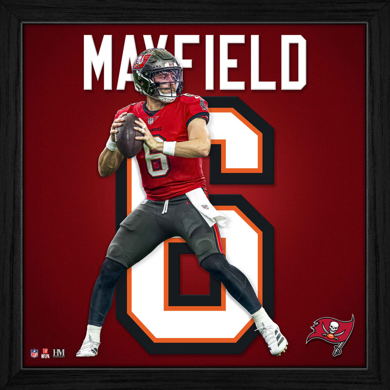 Highland Mint Baker Mayfield Tampa Bay Buccaneers Impact Jersey Frame - 13 x 13 in