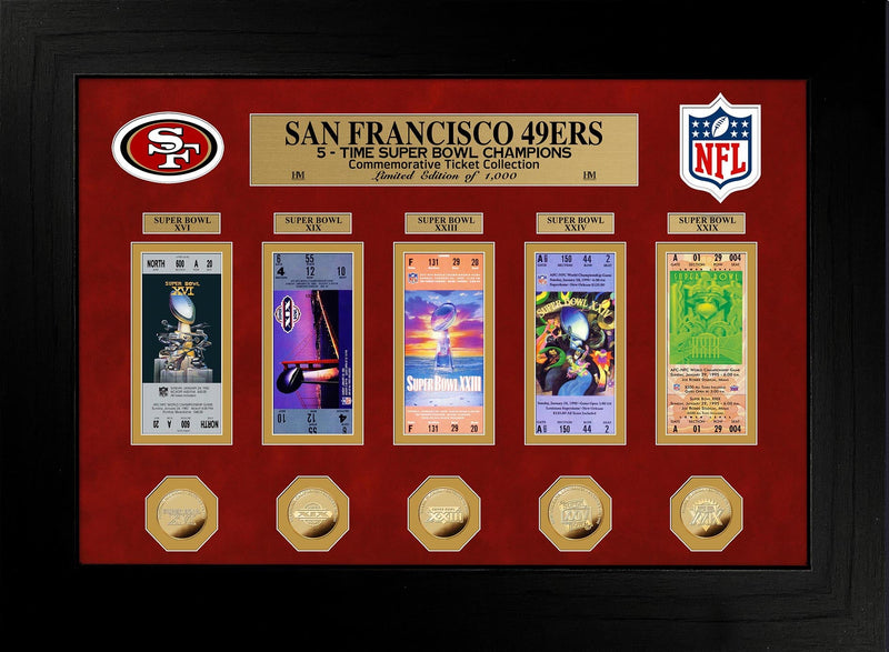 Highland Mint San Francisco 49ers Super Bowl Tickets Gold Coin Photomint - Limited Edition /1,000