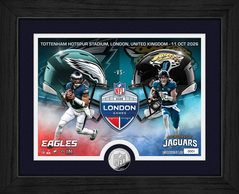 Highland Mint Eagles vs Jaguars 2026 NFL London Week 5 Silver Coin Photo Mint - Limited Edition /5,000