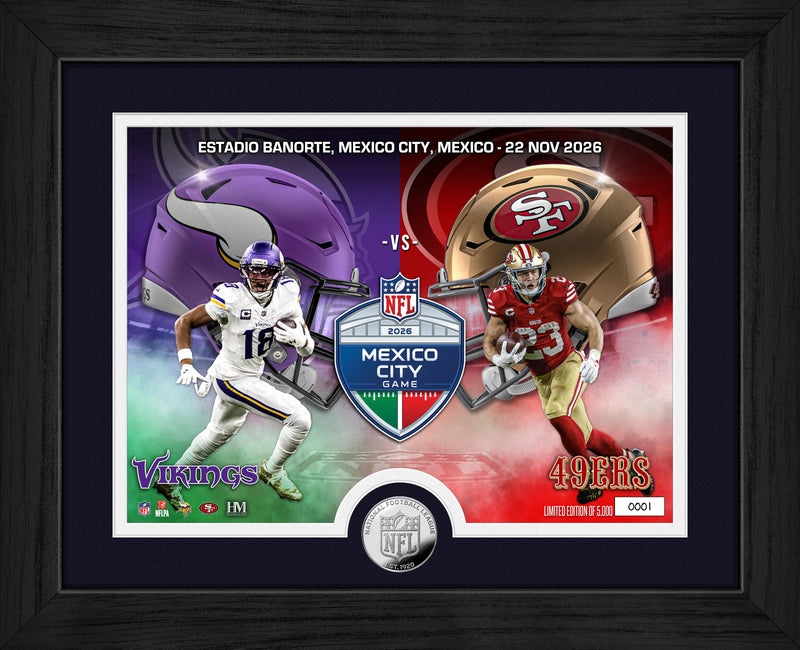 Highland Mint Vikings vs 49ers 2026 NFL Mexico City Game Silver Coin Photo Mint - Limited Edition /5,000