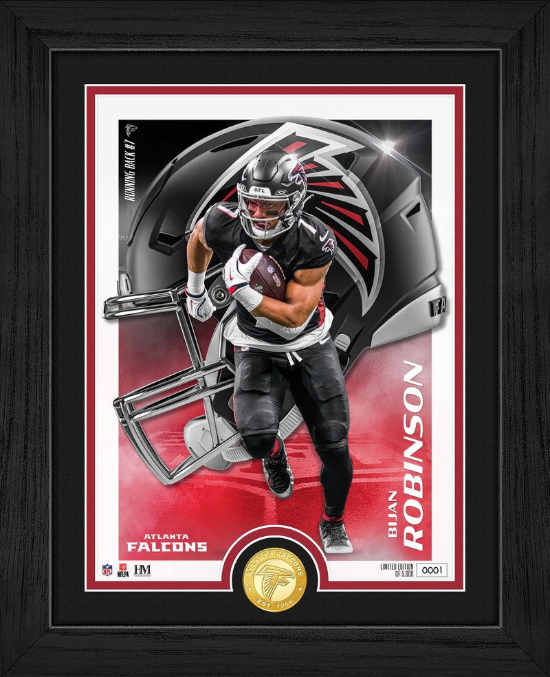 Highland Mint Bijan Robinson Atlanta Falcons Bronze Coin Photo Mint - Limited Edition /5,000