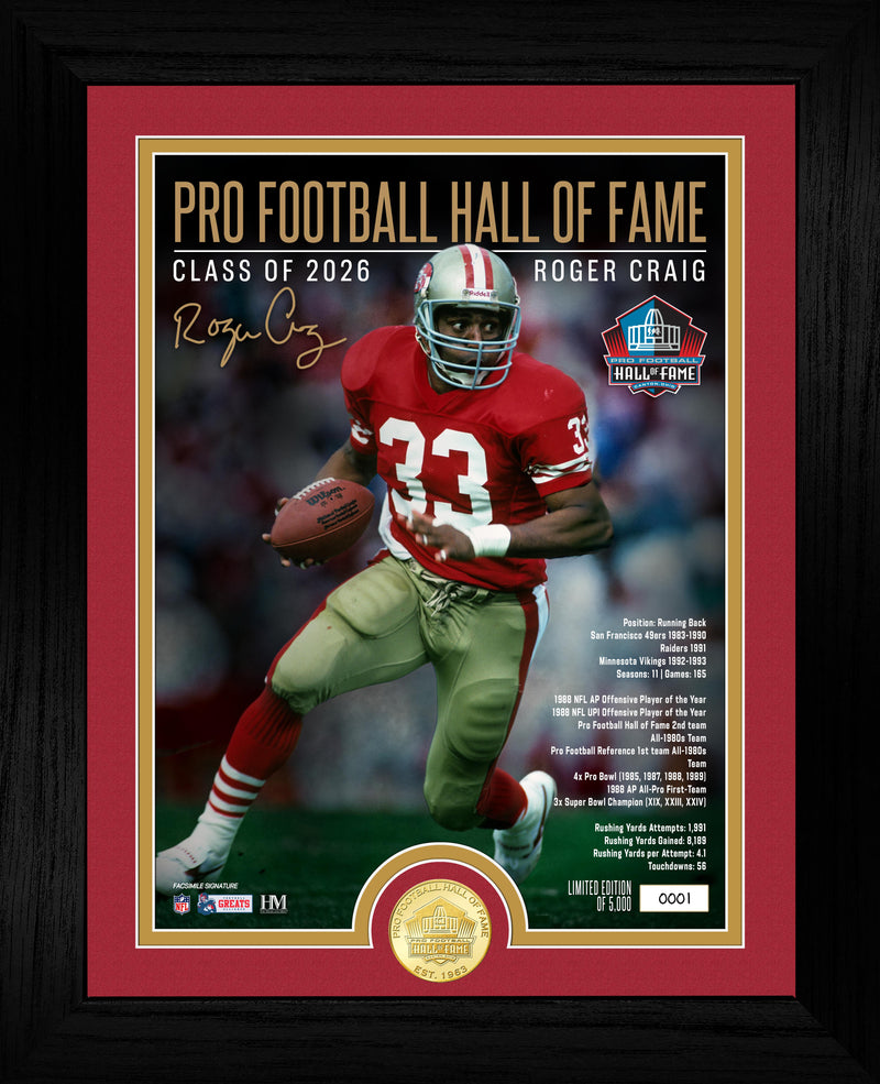 Highland Mint Roger Craig 2026 NFL Hall of Fame Induction Bronze Coin Photo Mint - Limited Edition /5000
