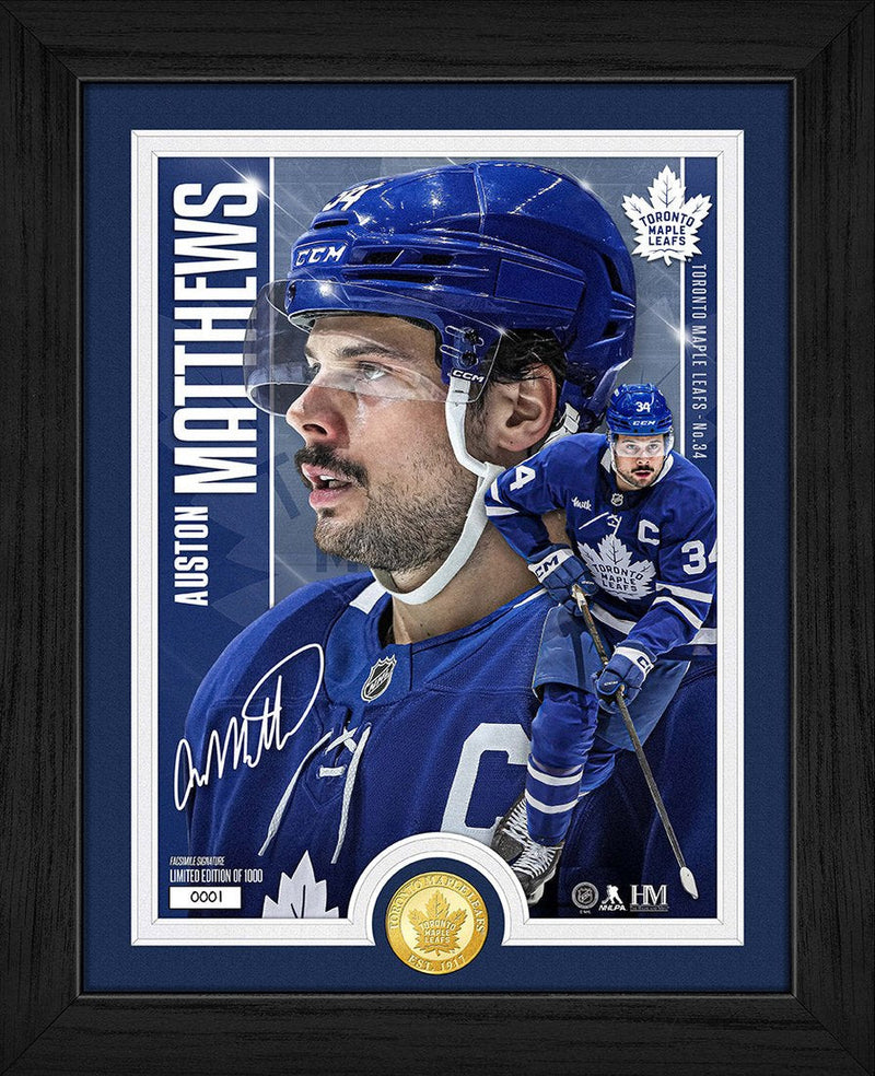 Highland Mint Toronto Maple Leafs Auston Matthews Bronze Coin Artist Proof Photo Mint - Limited Edition /1,000