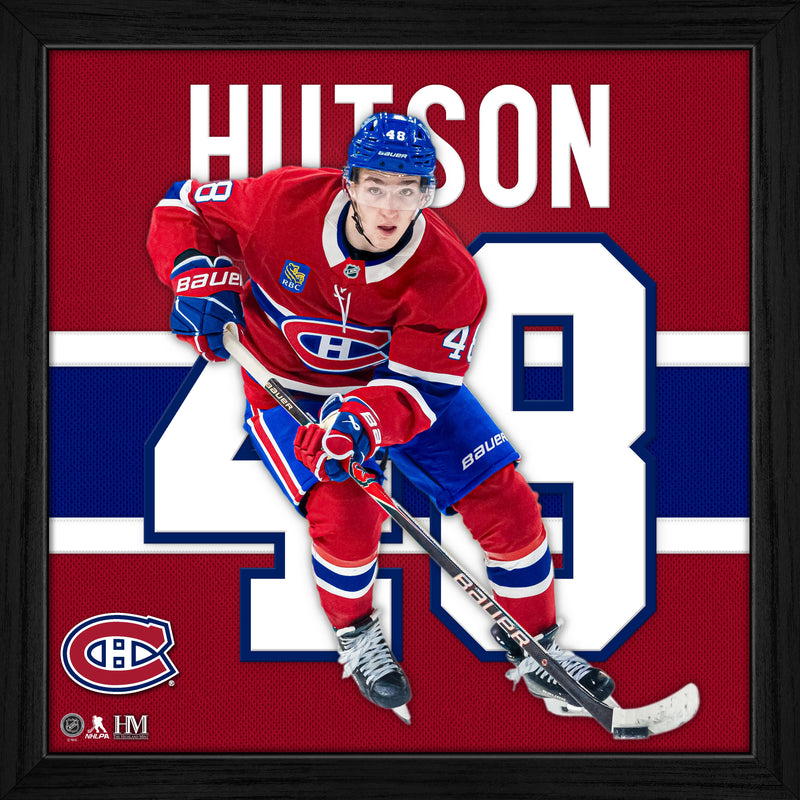 Highland Mint Lane Hutson Montreal Canadiens Impact Jersey Frame