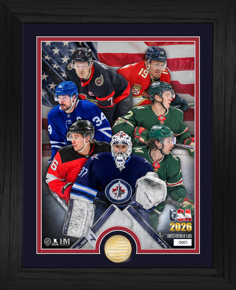 Highland Mint USA 2026 NHL Hockey Team Gold Medal Bronze Coin Photo Mint - Limited Edition /5,000