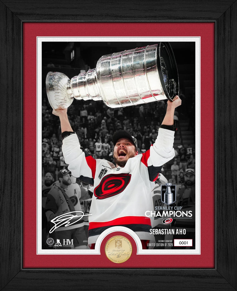 Highland Mint Sebastian Aho 2026 Stanley Cup Bronze Coin Photo Mint - Limited Edition /2,026