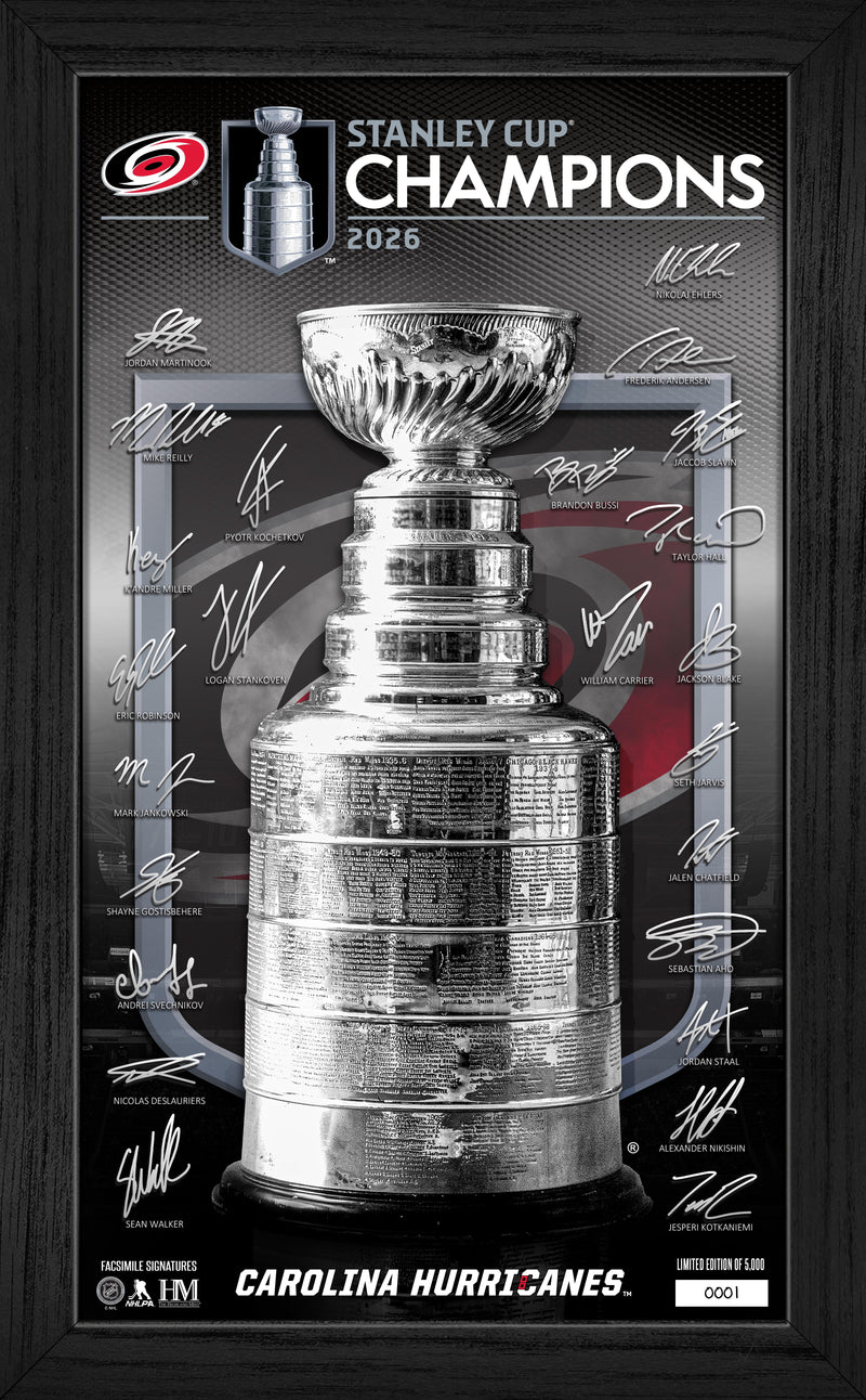 Highland Mint Carolina Hurricanes 2026 Stanley Cup Champions Signature Frame - Limited Edition /5,000
