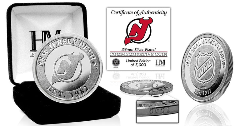Highland Mint New Jersey Devils Silver Coin - Limited Edition /5,000