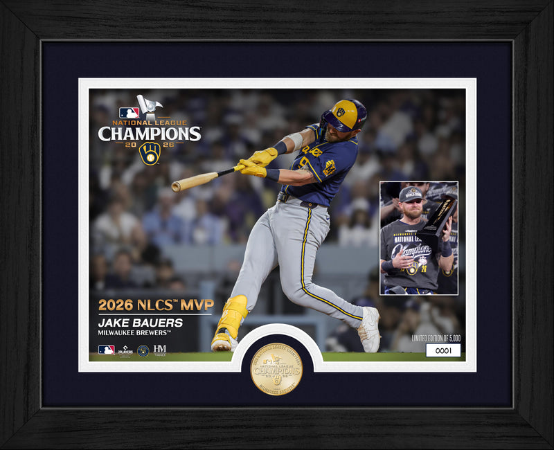 Highland Mint Jake Bauers Milwaukee Brewers 2026 NLCS MVP Bronze Coin Photo Mint - Limited Edition /5,000