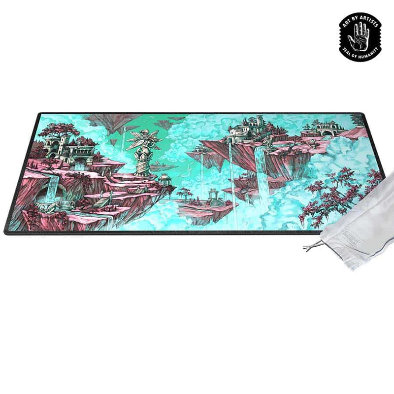 Orange Nebula Curator Arcane Landscapes Desk Mat - The Mists