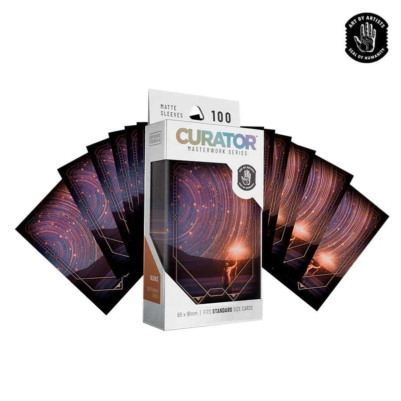 Orange Nebula Curator Masterwork Sleeves (100 Count) - Silence