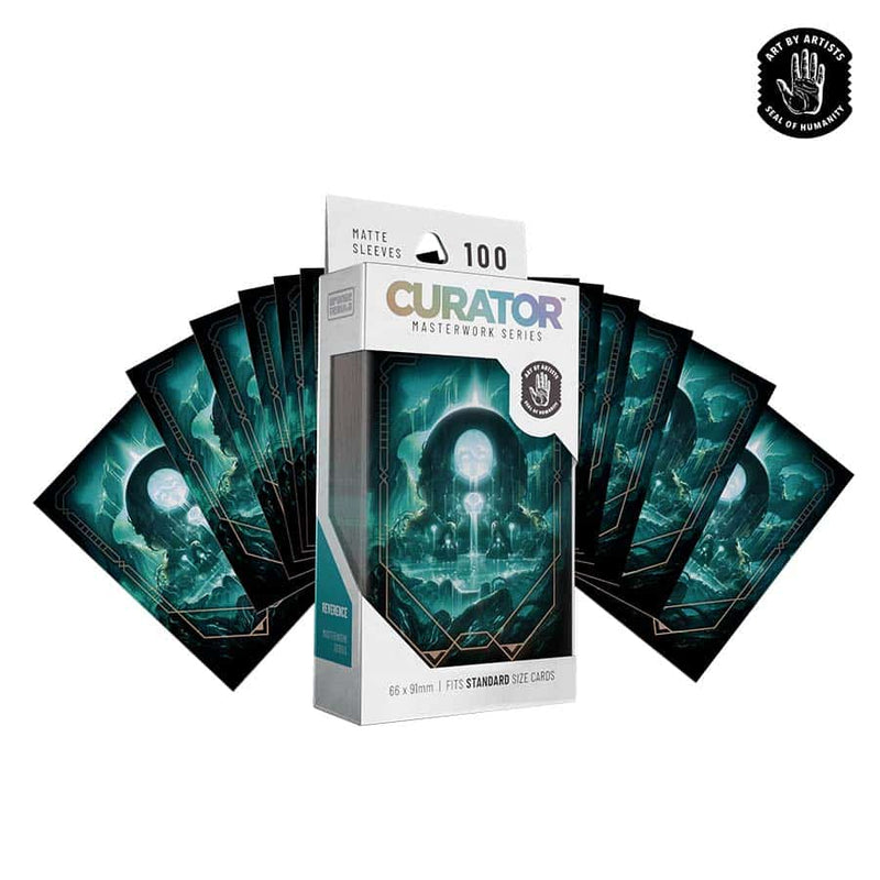 Orange Nebula Curator Masterwork Sleeves - Reverence by Sergio Chaves (100 Count)