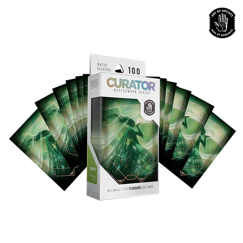 Orange Nebula Curator Masterwork Sleeves (100 Count) - Currents
