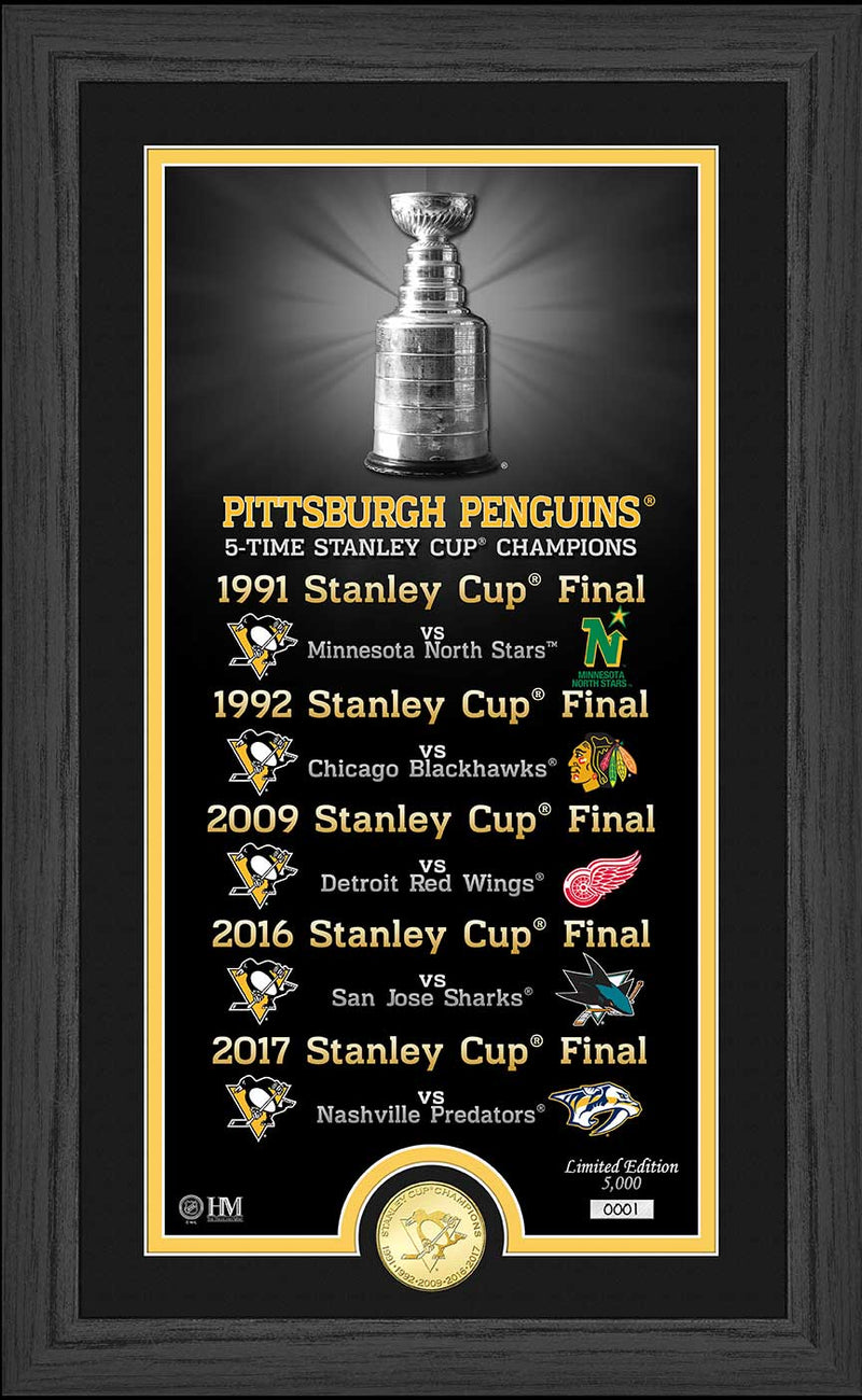 Highland Mint Pittsburgh Penguins Legacy Bronze Coin Photo Mint - Limited Edition /5,000