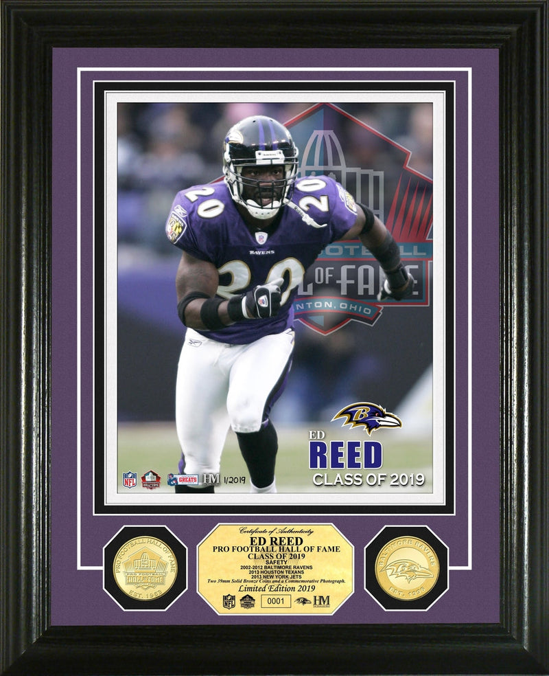 Highland Mint Ed Reed Hall of Fame 2019 Bronze Coin Photo Mint - Limited Edition /2,019