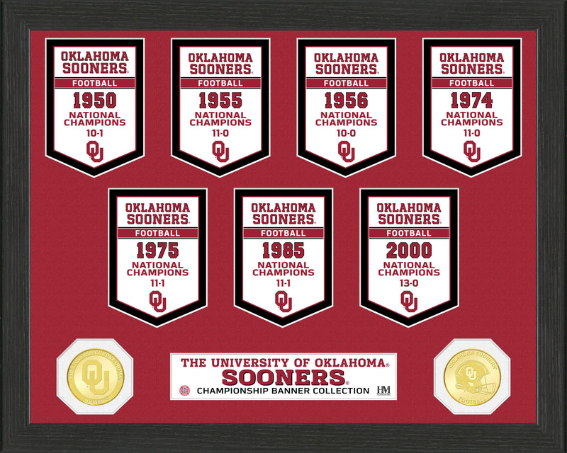 Highland Mint University of Oklahoma National Champions Banner Collection Photo Mint