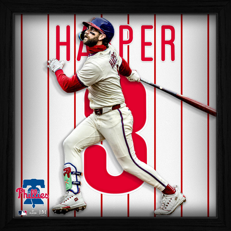 Highland Mint Bryce Harper Philadelphia Phillies Impact Jersey Framed Photo
