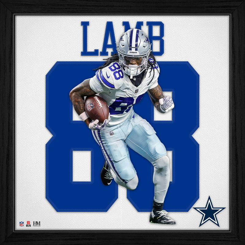 Highland Mint Cee Dee Lamb Dallas Cowboys Impact Jersey Frame