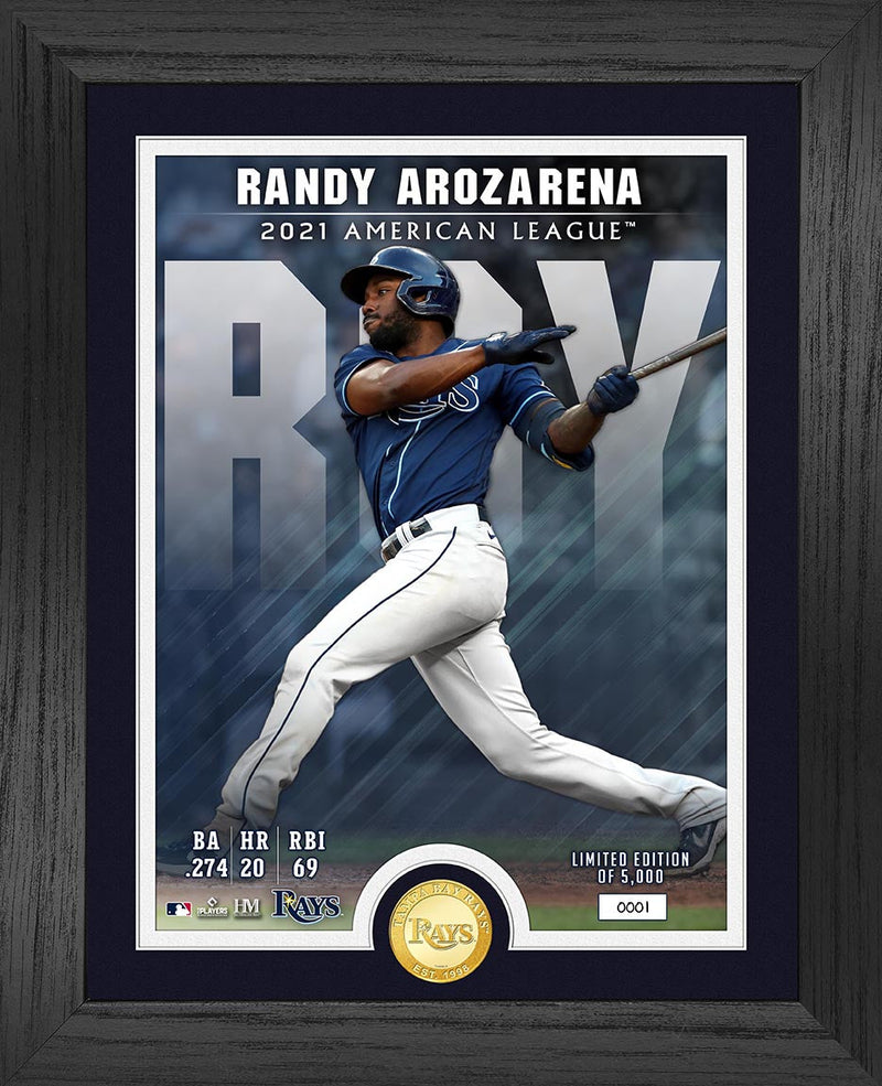 Highland Mint Randy Arozarena 2021 AL Rookie of the Year Bronze Coin Photo Mint - Limited Edition /5,000