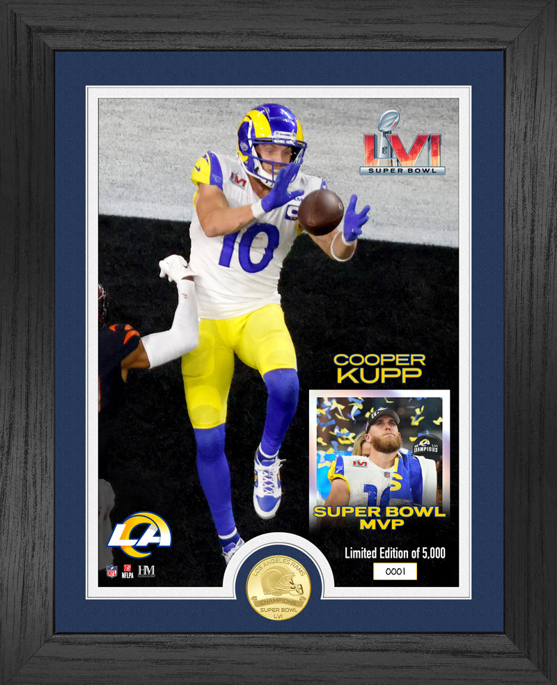 Highland Mint Los Angeles Rams Super Bowl LVI MVP Cooper Kupp Bronze Coin Photo Mint - Limited Edition /5,000