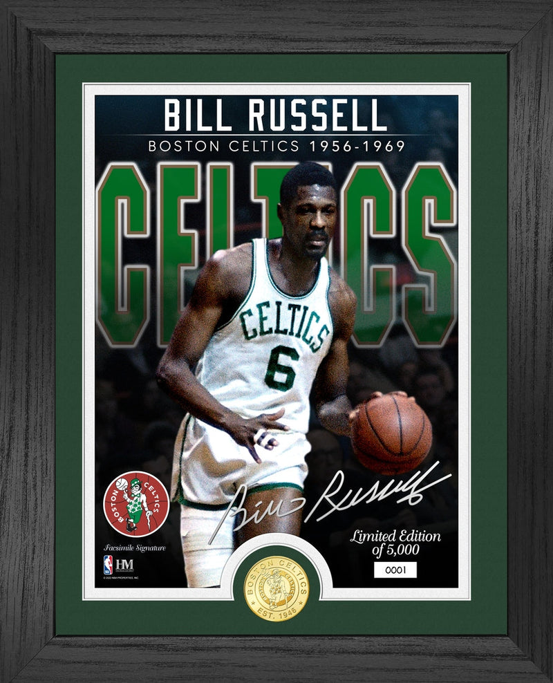 Highland Mint Bill Russell Boston Celtics Bronze Coin Photo Mint - Limited Edition /5,000
