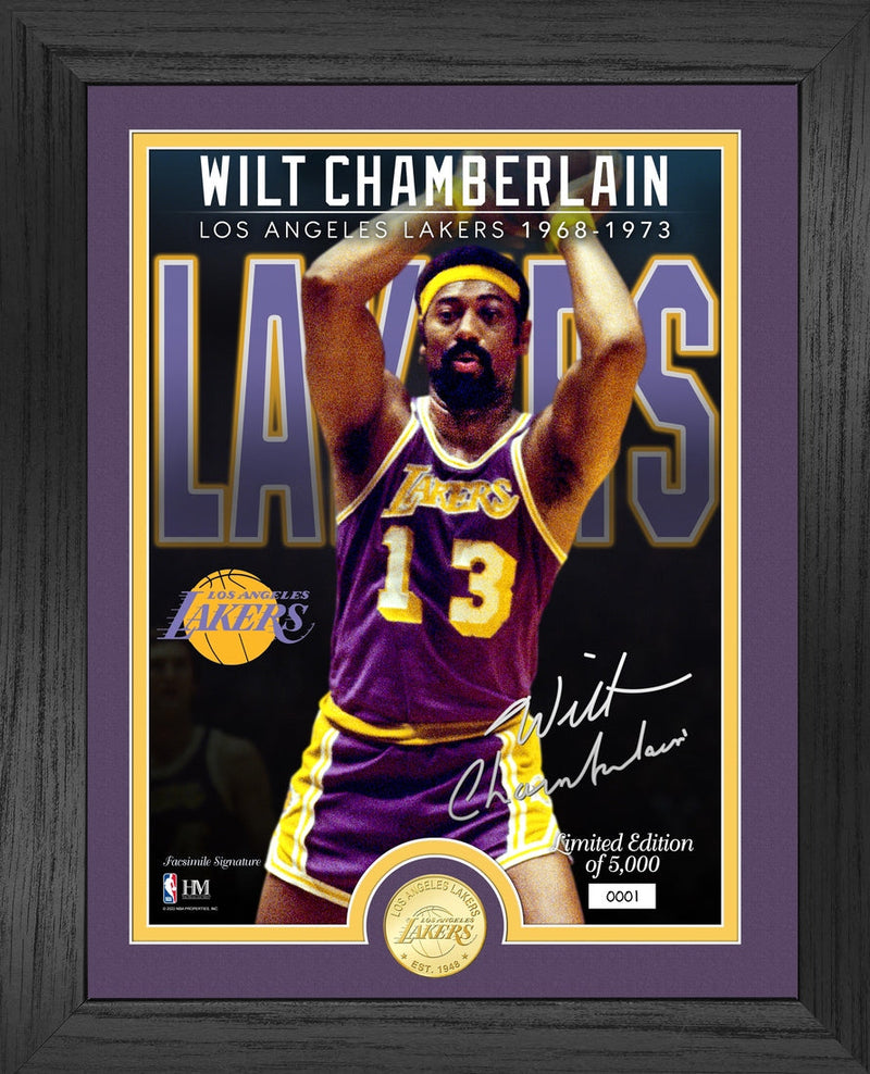 Highland Mint Wilt Chamberlain Lakers Bronze Coin Photo Mint - Limited Edition /5,000