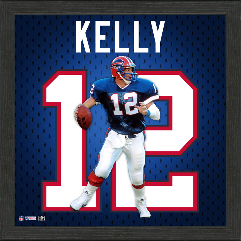 Highland Mint Buffalo Bills Jim Kelly Jersey Impact Frame