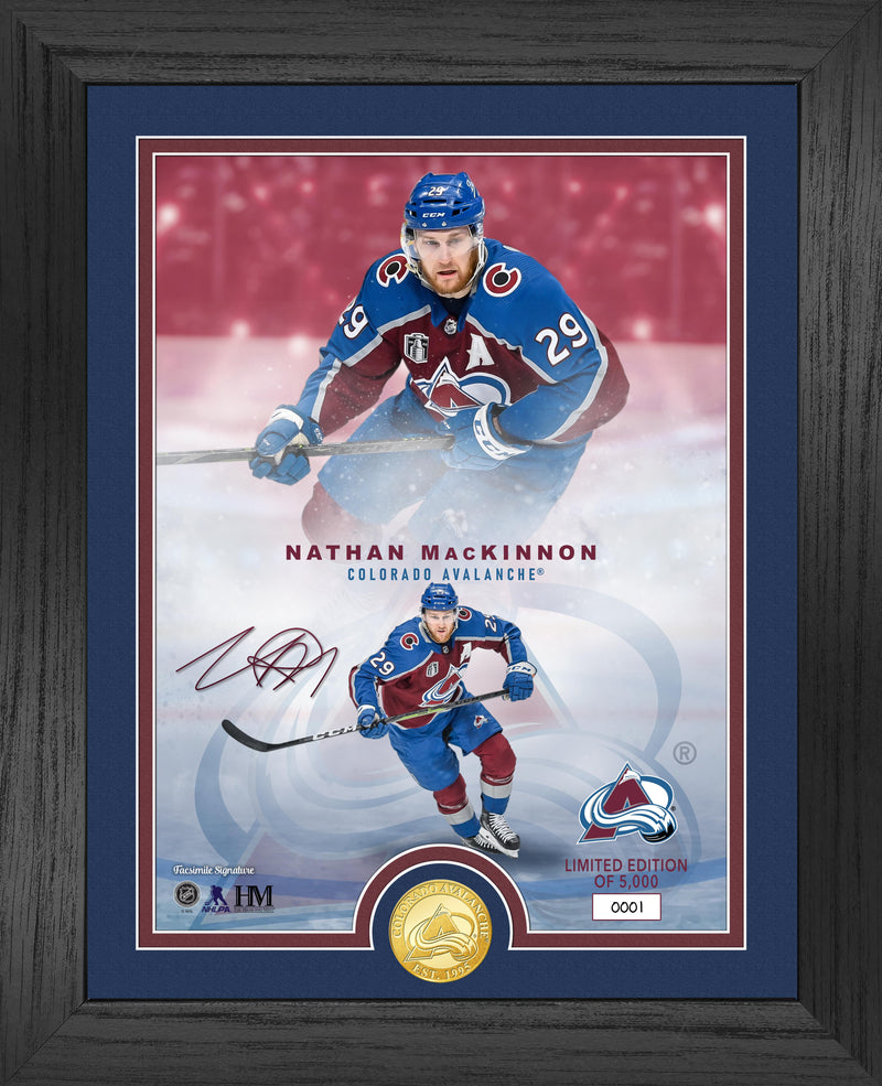 Highland Mint Colorado Avalanche Nathan MacKinnon Legends Bronze Coin Photo Mint - Limited Edition /5000