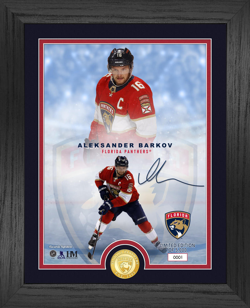 Highland Mint Florida Panthers Aleksander Barkov Legends Bronze Coin Photo Mint - Limited Edition /5,000