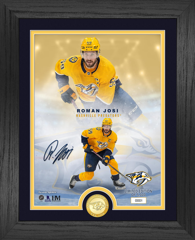 Highland Mint Nashville Predators Roman Josi Legends Bronze Coin Photo Mint - Limited Edition /5,000