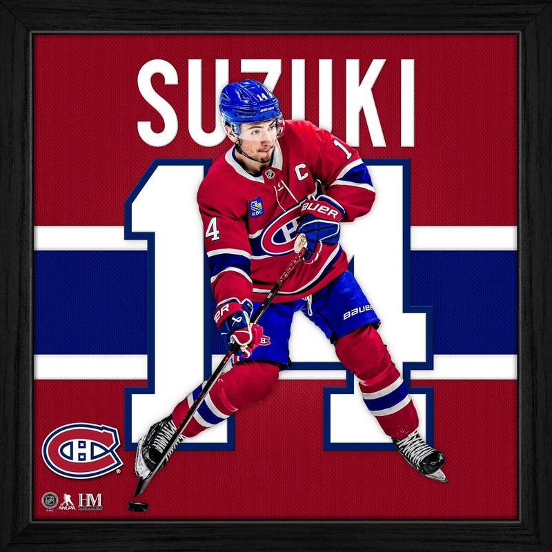 Highland Mint Nick Suzuki Montreal Canadiens Impact Jersey Frame - 13" x 13"