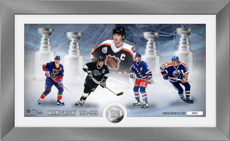 Highland Mint Wayne Gretzky The Great One Silver Coin Pano Photo Mint - Limited Edition /2500
