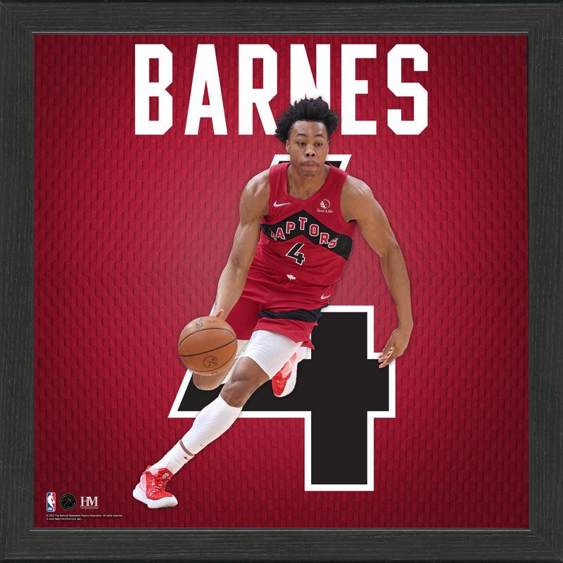 Highland Mint Scottie Barnes Impact Jersey Frame - Toronto Raptors 13x13