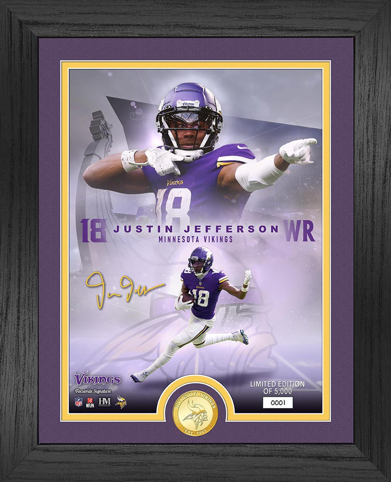 Highland Mint Justin Jefferson Legends Bronze Coin Photo Mint - Limited Edition /5,000