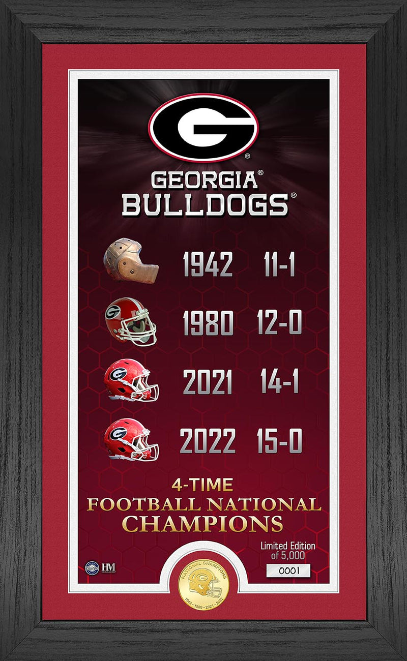 Highland Mint Georgia Bulldogs National Champions LEGACY Bronze Coin Photo Mint - Limited Edition /5,000